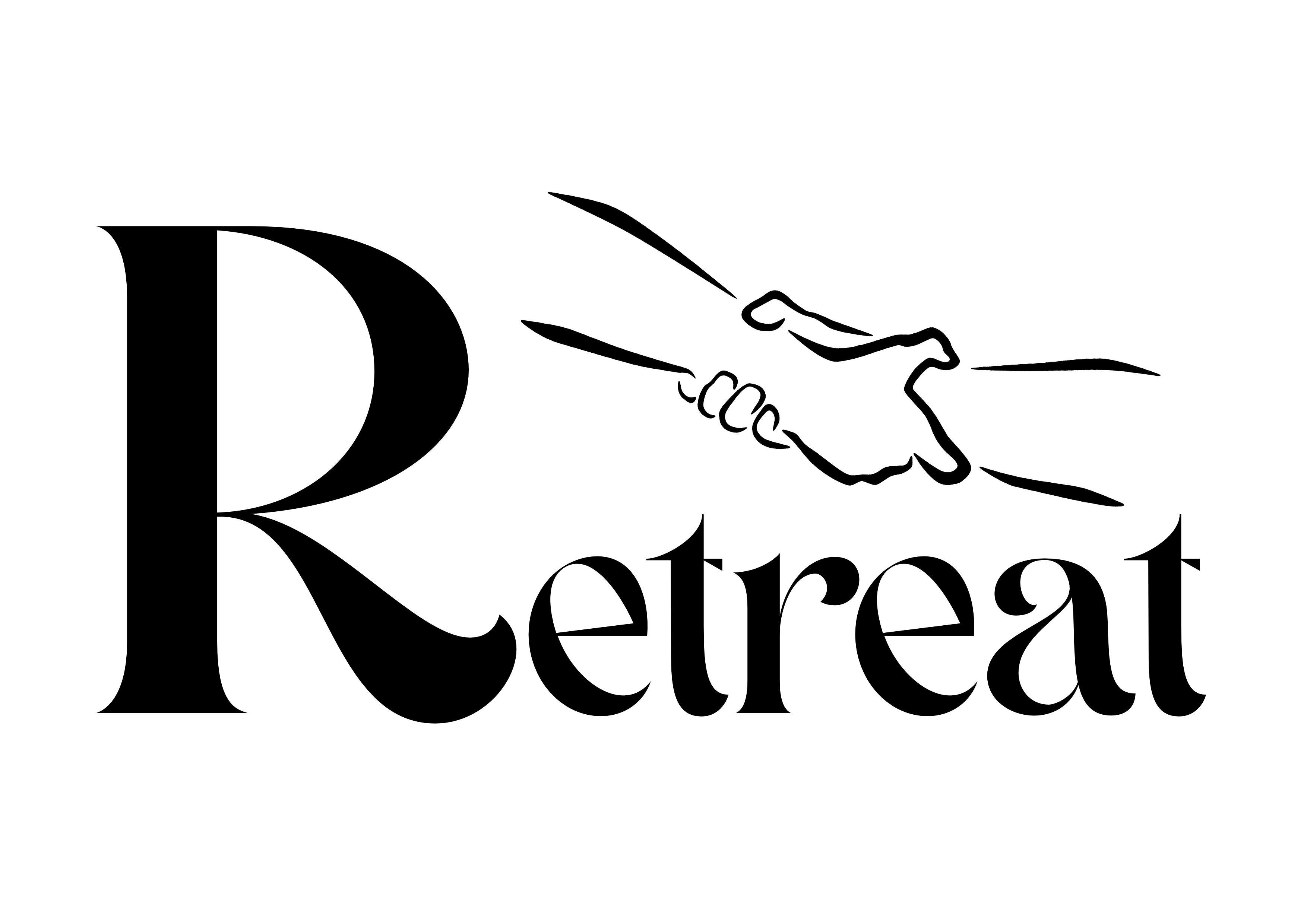 Retreat-Logo in schwarz
